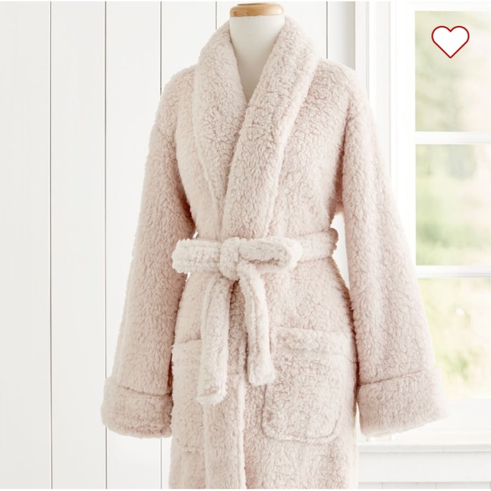Pottery Barn Teddy Bear Sherpa cozy soft robe size large